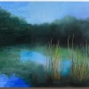 pond at dusk 021  oc 4x32 inches